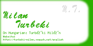 milan turbeki business card